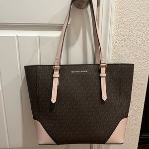 Michael kors Aria large tote brown soft pink